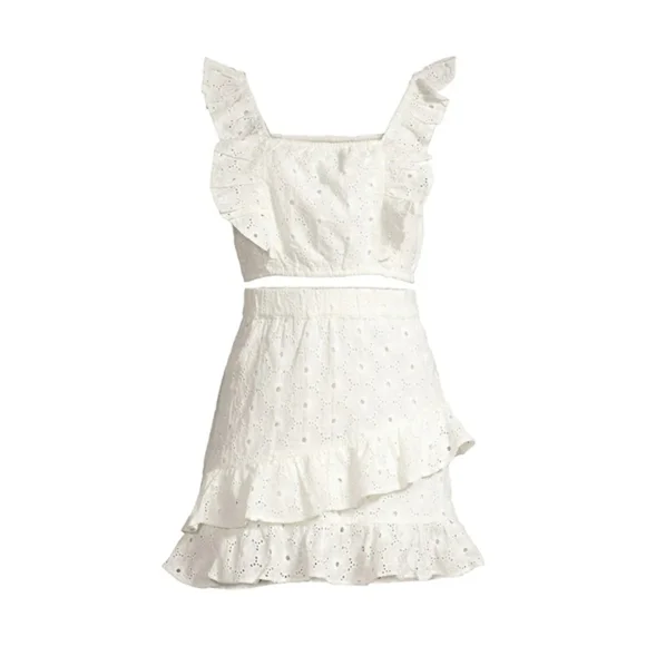 Eyelet Ruffle Skirt Set - Picture 3 of 4